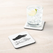 Dessous-de-verre Canard Silhouette main (Côté Droit)