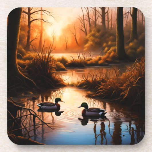 Dessous-de-verre Canards dans le marais (Devant)