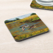 Dessous-de-verre Canards-Majards Survolant L'Étang (Côté gauche)