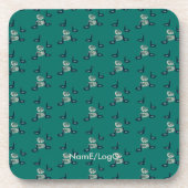 Dessous-de-verre canards pattern_6, l'ami d'une fille en plastique  (Devant)