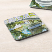 Dessous-de-verre Canards sous un pont (Côté gauche)
