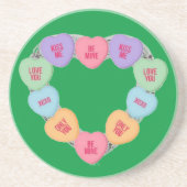 Dessous de verre Candy Coeurs d'amour (Devant)