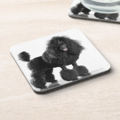 Dessous-de-verre Caniche noir équilibré (Côté gauche)