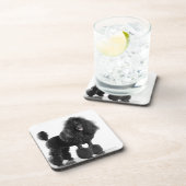 Dessous-de-verre Caniche noir équilibré (Côté Droit)