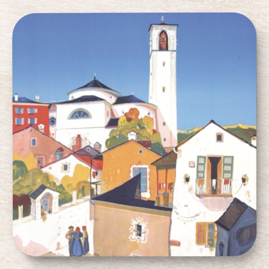 Dessous-de-verre Canton de Tessin vintage Suisse (Devant)