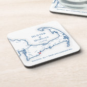 Dessous-de-verre Cape Cod Mariage Welcome Party Cocktail Hour (Côté gauche)