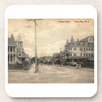 Dessous-de-verre Cape May NJ, Ocean Street, c1910 Vintage