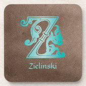 Dessous-de-verre Capitale décorative botanique médiévale Z (Devant)