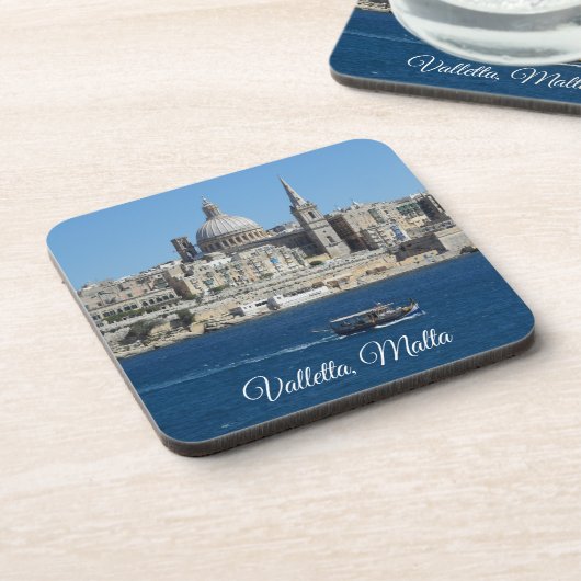 Dessous-de-verre Capitale La Valette sur l'île de Malte (Côté gauche)
