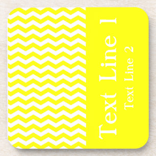 Dessous-de-verre Capri Lemon Wave Chevron personnalisable