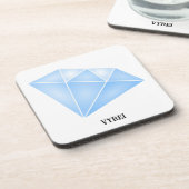 Dessous-de-verre Carat diamant bleu brillant (Côté gauche)