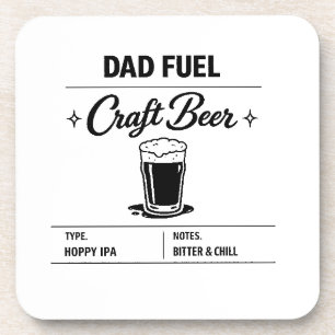 Dessous-de-verre Carburant de Papa – Bière artisanale pour la fête 