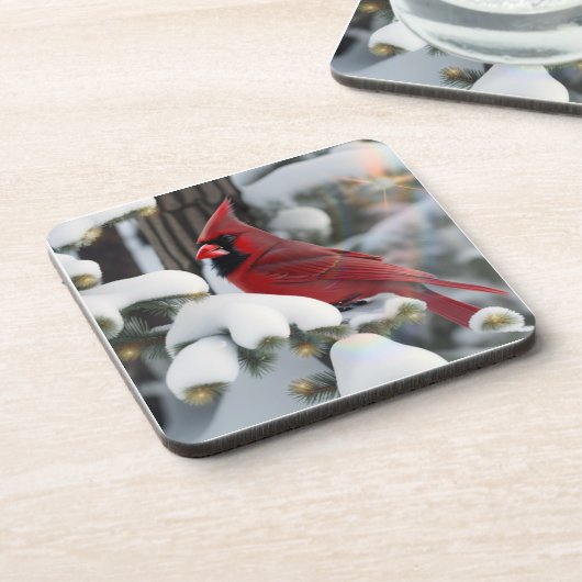 Dessous-de-verre Cardinal de Noël (Côté gauche)