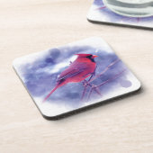 Dessous-de-verre Cardinal rouge au Blizzard (Côté gauche)