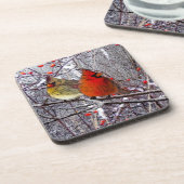 Dessous de verre cardinaux de forêt (Côté gauche)