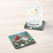 Dessous-de-verre Cardinaux de Noël & Garland (Côté Droit)