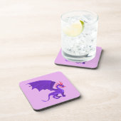 Dessous-de-verre Caricature de dragon violet (Côté Droit)