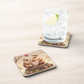 Dessous-de-verre Caricature de petits ours mignons (Côté Droit)