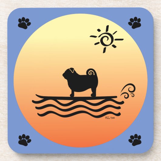 Dessous-de-verre Carlin Surf Beverage Coaster (Devant)