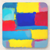 Dessous-de-verre "Carnaval de Cobalt" Art Abstrait (Devant)