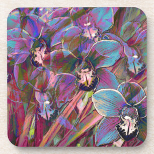 Dessous-de-verre Carnaval des orchidées de Cymbidium