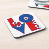 DESSOUS-DE-VERRE CARRÉ AMOUR (Côté gauche)