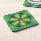 Dessous de verre Carré d'illusion de paon (Côté gauche)