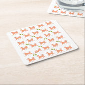 DESSOUS-DE-VERRE CARRÉ EN PAPIER かわいいしばいぬがいっぱい (Incliné)