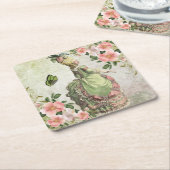 DESSOUS-DE-VERRE CARRÉ EN PAPIER マリーアントワネット・ローズコースターB (Incliné)