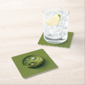 DESSOUS-DE-VERRE CARRÉ EN PAPIER 초 록 액 자 (En situation)