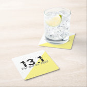 Dessous-de-verre Carré En Papier 13.1 Moitié meilleure - Moitié Marathon coureur (En situation)