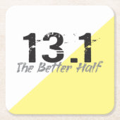 Dessous-de-verre Carré En Papier 13.1 Moitié meilleure - Moitié Marathon coureur (Devant)