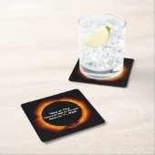 Dessous-de-verre Carré En Papier 2026 Annular Ring of Fire Solar Eclipse (En situation)