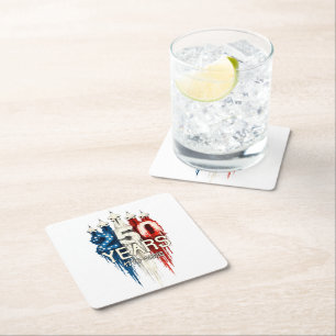 Dessous-de-verre Carré En Papier 250 Ans Drapeau Américain 250e Anniversaire 
