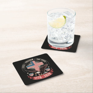Dessous-de-verre Carré En Papier 250e anniversaire USA Foi Liberté 4 juillet