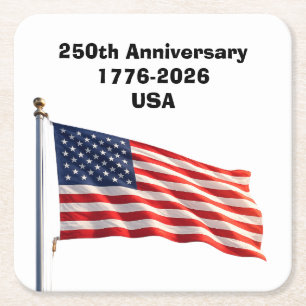 Dessous-de-verre Carré En Papier 250e anniversaire USA souvenir patriotique