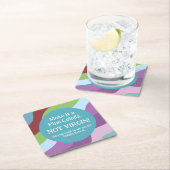 Dessous-de-verre Carré En Papier 30e fête d'anniversaire Trente Flirty & Thriving (En situation)