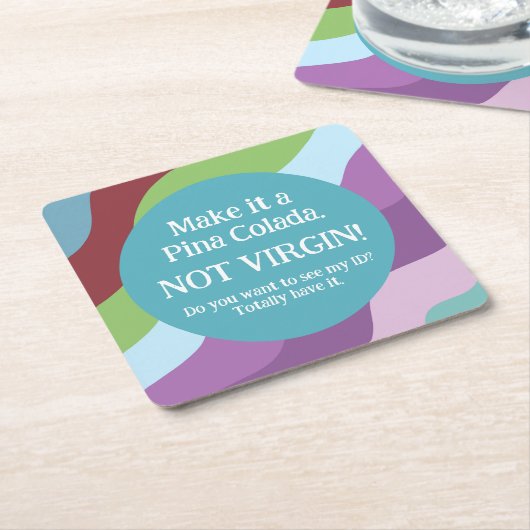 Dessous-de-verre Carré En Papier 30e fête d'anniversaire Trente Flirty & Thriving (Incliné)