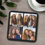 Dessous-de-verre Carré En Papier 4 Collage de photos - vous pouvez changer la coule<br><div class="desc">Utilisez vos photos Instagram carrés pour obtenir les meilleurs résultats ! POUR MODIFIER L'ARRIÈRE - PLAN - cliquez sur la personnaliser ou la zone de conception avancée, puis choisissez une couleur dans le sélecteur de couleurs. Ajoutez vos photos et clichés préférés à cette bande de film pour un garde-mémoire amusant....</div>