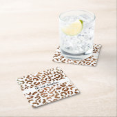 Dessous-de-verre Carré En Papier 50 et fabuleux Big Cat Imprimer Abstrait (En situation)