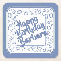 70e anniversaire Random Number Motif Bleu/Blanc