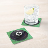 Dessous-de-verre Carré En Papier 8 balles (En situation)