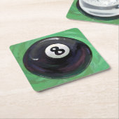 Dessous-de-verre Carré En Papier 8 balles (Incliné)