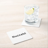 Dessous-de-verre Carré En Papier 8 Bits Huzzah ! (En situation)