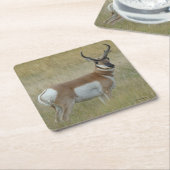 Dessous-de-verre Carré En Papier A1 Pronghorn Antelope Big Buck (Incliné)