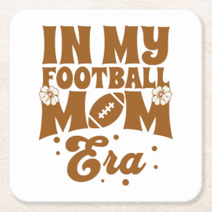 Dessous-de-verre Carré En Papier À l'ère de ma mère de football