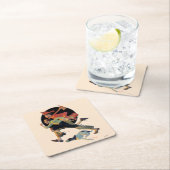 Dessous-de-verre Carré En Papier À l'Secourt (En situation)