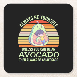 Dessous-de-verre Carré En Papier A Moins D'Être Un Avocado