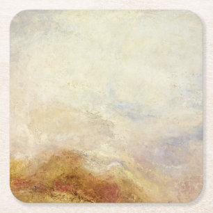 Dessous-de-verre Carré En Papier A Mountain Scene, Val d’Aoste - Joseph Mallord...