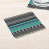 Dessous-de-verre Carré En Papier Abstract #1: Teal and grey (Incliné)